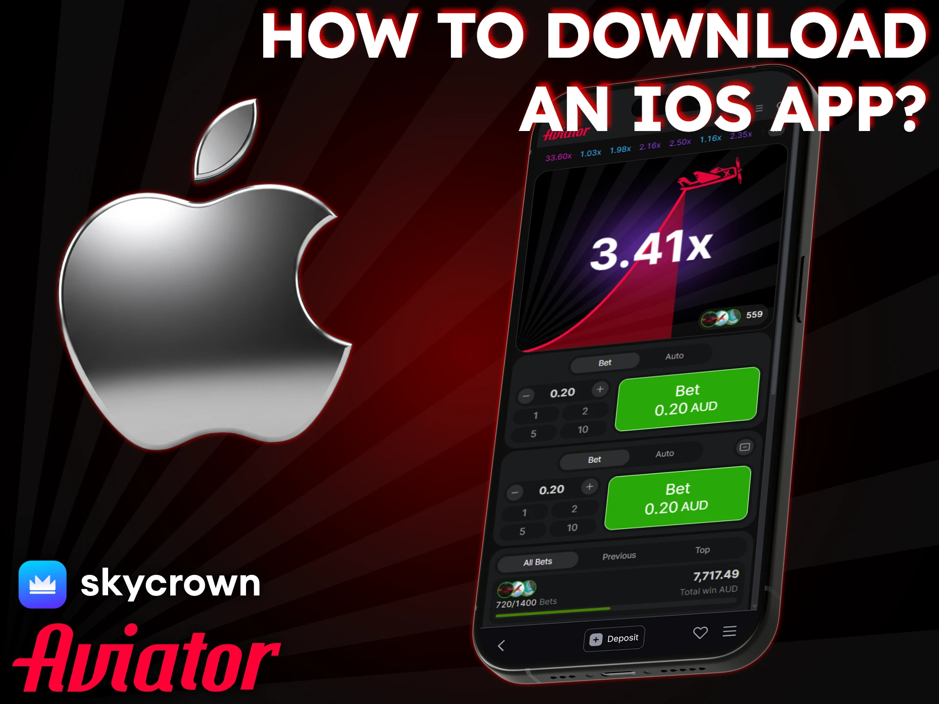 Access Aviator by installing the SkyCrown PWA on your iOS device.